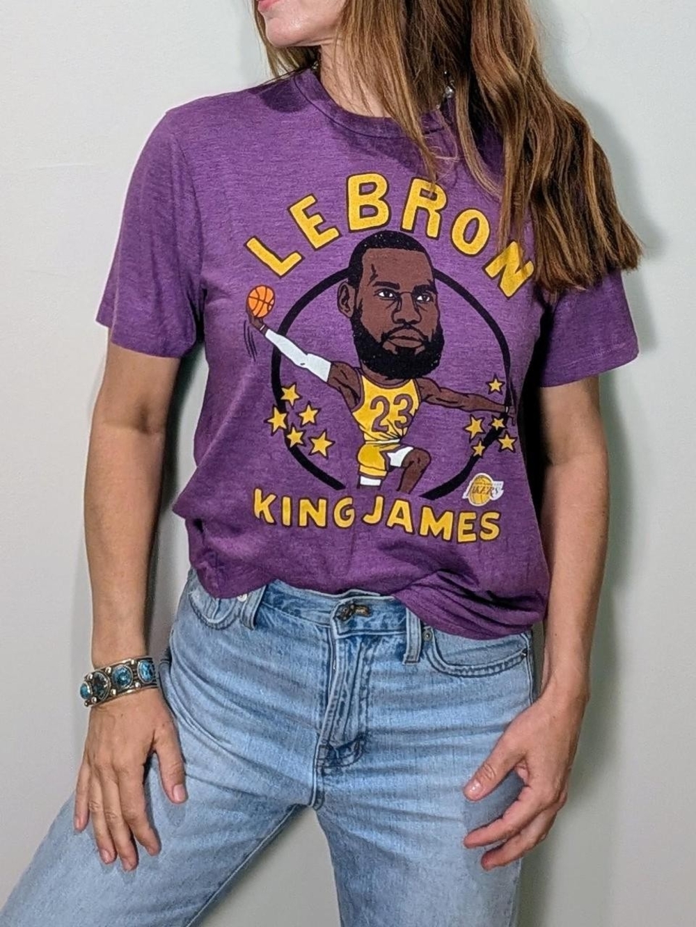 Vintage HOMAGE LeBron James Purple Tee with Red Logo Tag